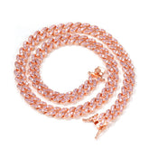 Collier cubain rose | 0.4in