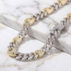 Iced Out Cuban & Mariner Chain Necklace