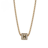 Collier Cube Initial
