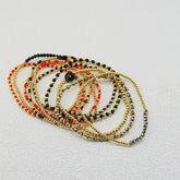 Multi-Textured Beaded Bracelet Stack Set