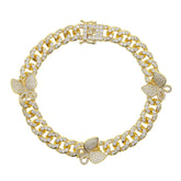 Butterfly zircon Cuban chain anklet