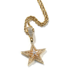 Rotating Star Pendant Necklace
