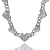 Collier à Maillons Infini en Forme de Cœur