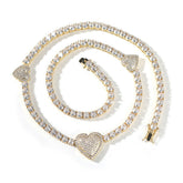 Heart Tennis Necklace