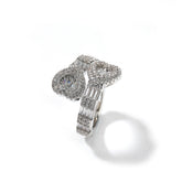 Bague croisée en forme de cœur