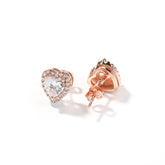 Heart Halo Stud Earrings