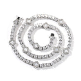 White Clover Tennis Necklace