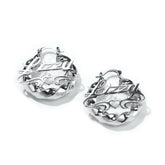 Custom Nameplate Twister Hoop Earrings