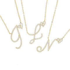 Initial Heart Necklace