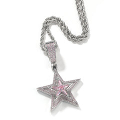 Rotating Star Pendant Necklace