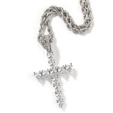 Collier Pendentif Croix Taille Cœur