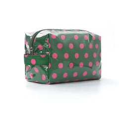 Durable PVC Polka Dot Leopard Print Makeup Bag