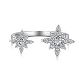 Bague ouverte Étoile du Nord