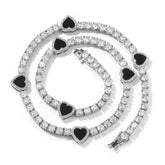 Collier de tennis Black Hearts