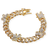 Cuban Link Butterfly Bracelet