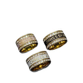 Enamel & CZ Band Ring