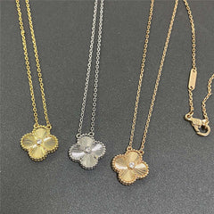CZ Clover Pendant Necklace