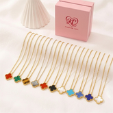 Clover Motif Pendant Necklaces