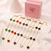 Multi-Motif Clover Station Necklace