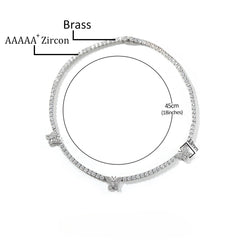 Butterfly Zircon Tennis Necklace