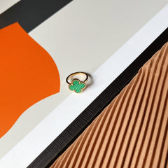 Four Leaf Clover Motif Statement Ring