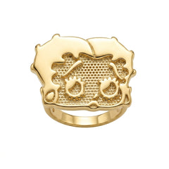 Textured Retro Girl Ring