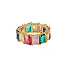 Bague D'éternité Arc-en-ciel