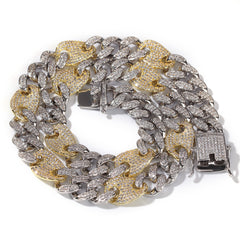 Iced Out Cuban & Mariner Chain Necklace