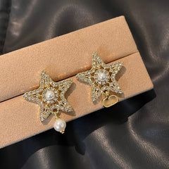 Pavé-set Star Earrings
