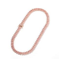 Collier cubain rose | 0.4in