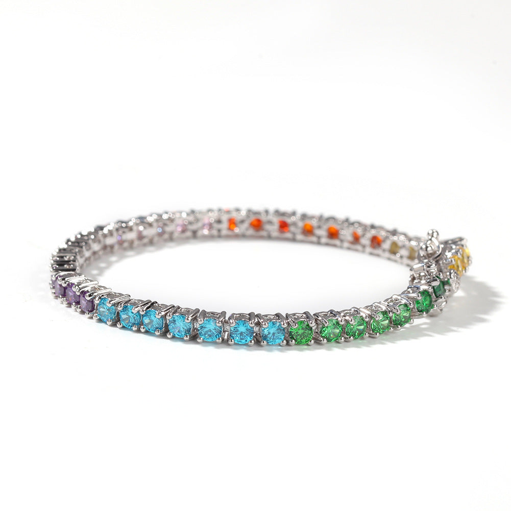 Rainbow Ombré Tennis Bracelet