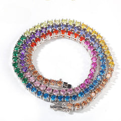 Collier de Tennis Arc-en-ciel