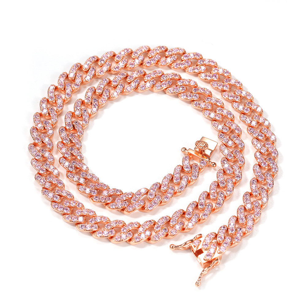 Collier cubain rose | 0.4in