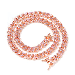 Collier cubain rose | 0.4in