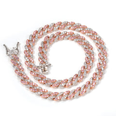 Collier cubain rose | 0.4in