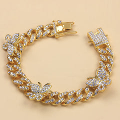 Cuban Link Butterfly Bracelet