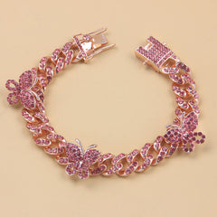Cuban Link Butterfly Bracelet