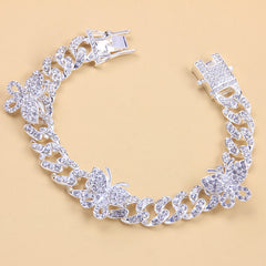 Cuban Link Butterfly Bracelet