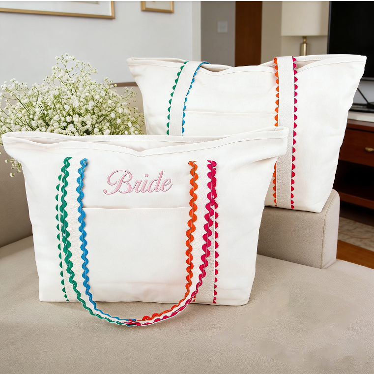Personalized Embroidery Canvas Tote Bag