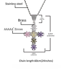 Floral Cross Necklace