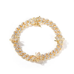 Cuban Link Butterfly Bracelet