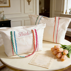 Personalized Embroidery Canvas Tote Bag