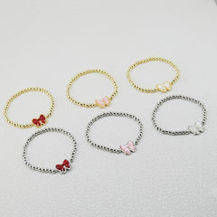 Sweetheart Bow Beaded Ring Collection