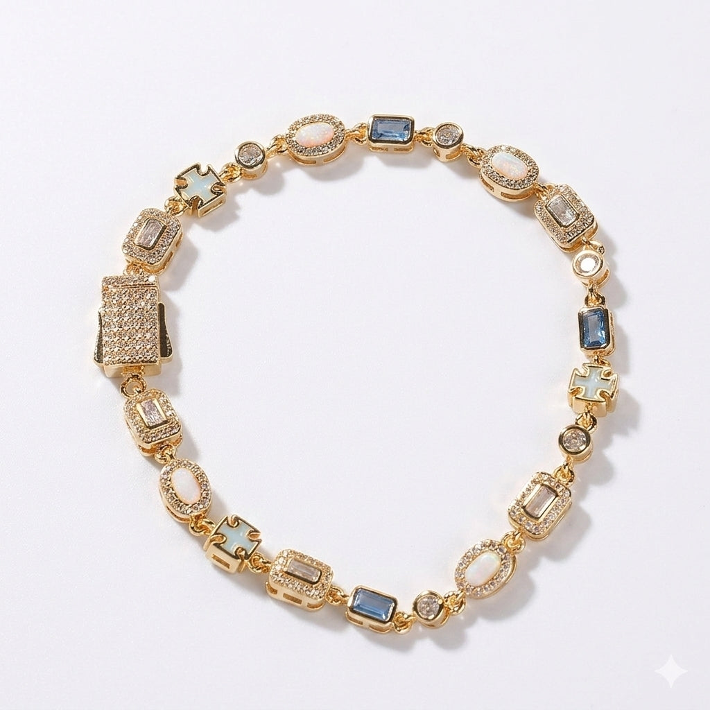 Blue Ice Multi-Stone Bracelet