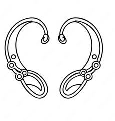 Baguette diamond earrings (JSA847)