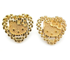 Heart Kitty Earrings