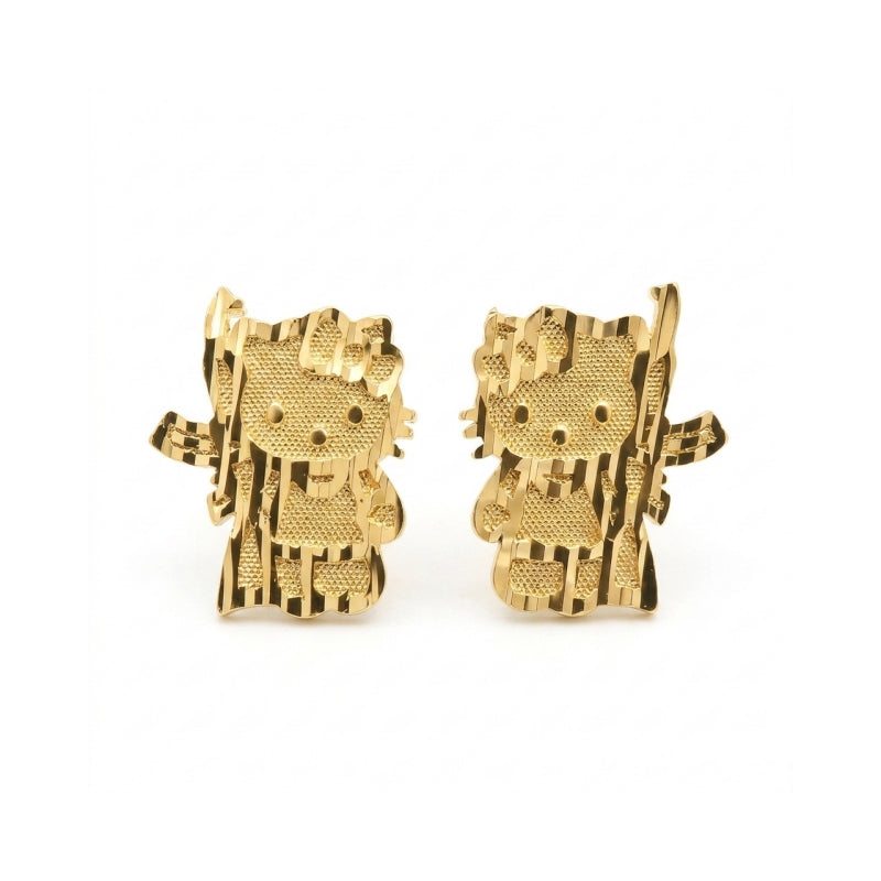 Gun Kitty Stud Earrings