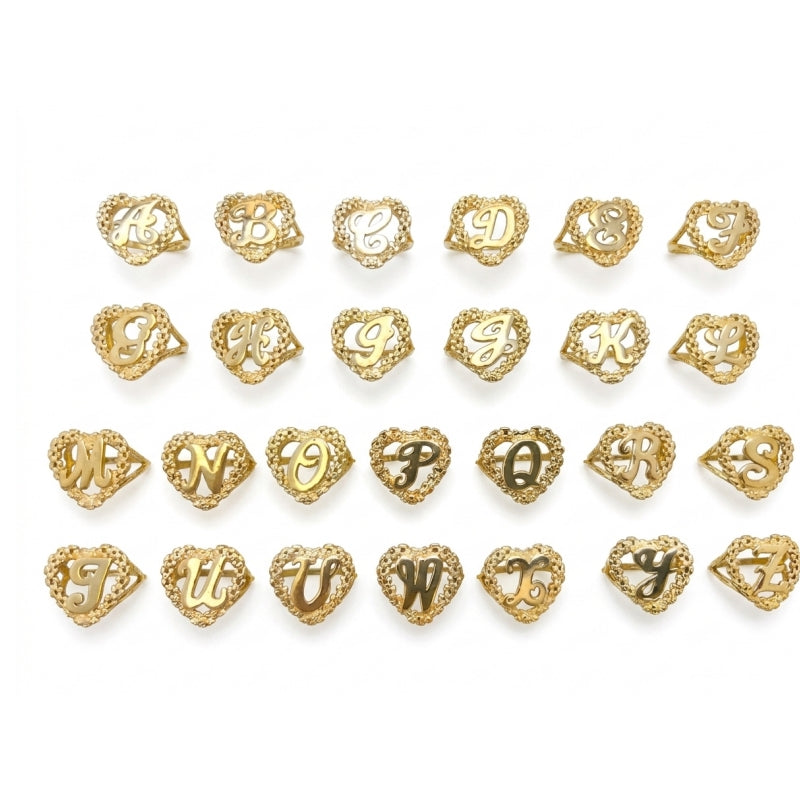 Initial Heart Ring