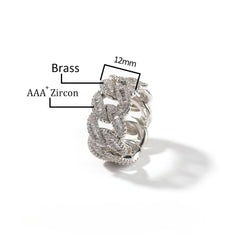 Iced Out Cuban Link Ring