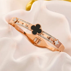 Clover Hinged Bangle